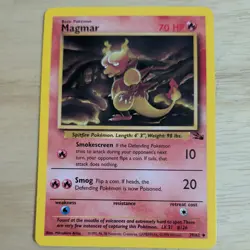 MAGMAR 39/62 POKEMON CARD (FOSSIL SET) - Image 2