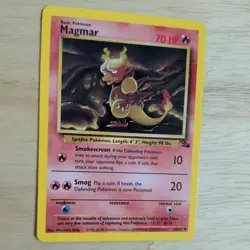 MAGMAR 39/62 POKEMON CARD (FOSSIL SET) - Image 3