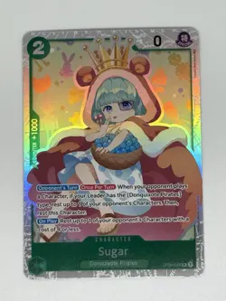 Bandai One Piece Card Game Sugar OP04-024 Super Rare Holo Character Card - Image 1