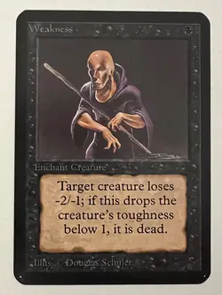 Magic the Gathering MTG Alpha Weakness NM (Beta Bob) - Image 1