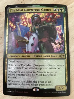 MTG The Most Dangerous Gamer GALAXY FOIL Unfinity #460 NM/M - Image 1