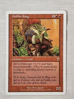NM Goblin King 7th Edition Mtg Magic the Gathering - Image 1