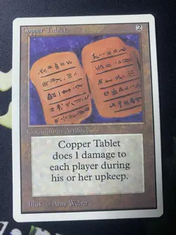 Magic the Gathering Copper Tablets Unlimited Set Light Play Condition, Near Mint - Image 1