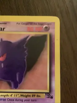 Pokemon TCG Gengar Fossil 20/62 Non Holo Light Play - Image 3