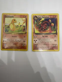 Pokemon TCG Dark Charmeleon Team Rocket 32/82 AND Charmander 46/102 Base Set - Image 4