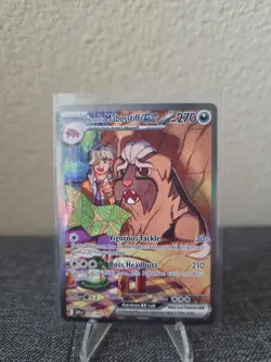 Pokemon TCG Arven's Mabosstiff EX #235/182 Sv10: Destined Rivals SAR - Image 1