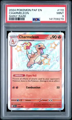 Charmeleon #110 2024 Pokemon Paf En-Paldean Fates Shiny Rare PSA 9 250001 - Image 1