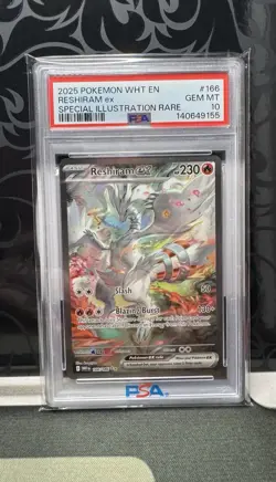 2025 Pokemon White Flare Reshiram EX Special Illustration Rare PSA 10 - Image 1
