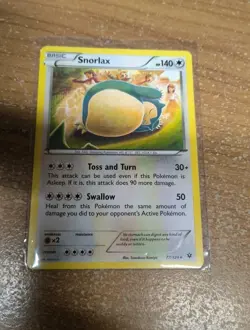 Pokemon Snorlax 77/124 XY - Fates Collide Non-Holo - NM - Image 1