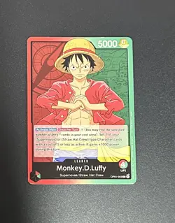 One Piece Card Game - Demo Deck - Monkey D. Luffy OP01-003 Leader, Open and Used - Image 3