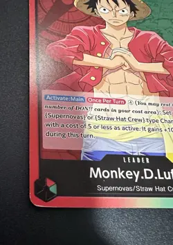 One Piece Card Game - Demo Deck - Monkey D. Luffy OP01-003 Leader, Open and Used - Image 4