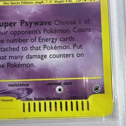 Pokemon Mew Expedition Base Set 019/165 English 2002 Holo Rare PSA 3 - Image 4