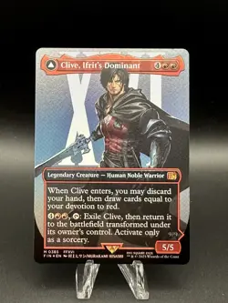 Clive, Ifrit's Dominant (0385) [Borderless Foil] (NM) - MTG - Final Fantasy - Image 1