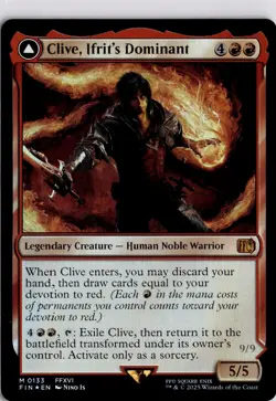 MTG FINAL FANTASY FOIL Clive, Ifrit's Dominant M 133 NM Pack Fresh ActualScan of - Image 1