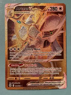 Arceus VSTAR NM GOLD Brilliant Stars 184/172 Pokemon TCG Holo NM - Rare - Image 1
