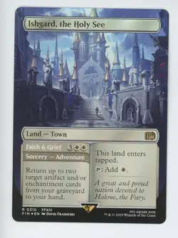 2025 MAGIC THE GATHERING FINAL FANTASY 0310 ISHGARD, THE HOLY SEE RARE FOIL - Image 1