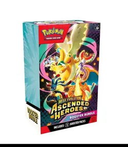 4x Pokemon TCG Mega Evolution Ascended Heroes Booster Bundle 6 Packs x4 - Image 1