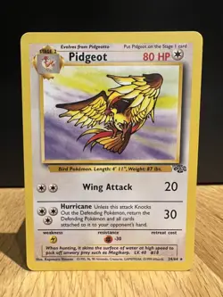 Pidgeot Jungle Set 24/64 Near Mint/Excellent Rare Non Holo Pokemon Card 1999 - Image 1