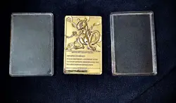 1999 Pokemon Mewtwo Metal Card Bar Gold-Plated Burger King Promo w/ Case. - Image 4