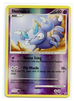 Pokemon Card - Skorupi 99/130 - Diamond & Pearl - Reverse Holo - Image 1