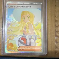 Pokemon Lillie's Determination 184/132 Me01 Full Art Holo Trainer English Card - Image 1