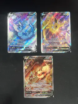 Vaporeon - Flareon - Jolteon Alt Art V Promo Art Lot - 3 Card Lot NM black Star - Image 2