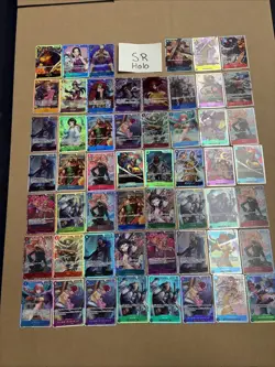 One Piece Japanese Card Lot Of 698 Holo Cards See Pics & Description - Image 1
