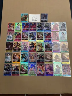 One Piece Japanese Card Lot Of 698 Holo Cards See Pics & Description - Image 2