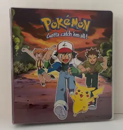 1999 Pokemon Vintage 3 Ring Binder (includes 16 9-pocket trading card pages) - Image 1
