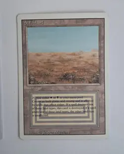 MTG Dual Land Scrubland NM+ Revised (Artist Jesper Myrfors) - Image 1