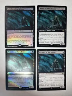 [4x] Preacher of the Schism - 2x Foil - 1x Ext Art - 1 Regular Art (all NM) - Image 1