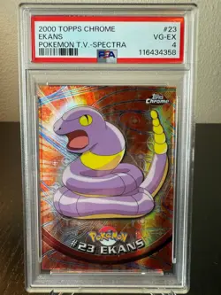 Pokemon 2000 Topps Chrome Ekans Spectra PSA 4 Very Good-Excellent #23 - Image 1