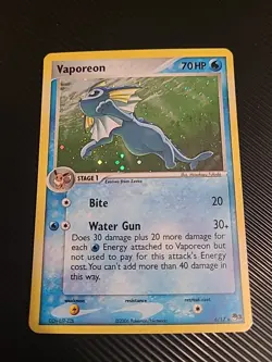 Vaporeon 6/17 - Vintage Holo Pop Series 3 - Pokemon TCG - LP - Image 1