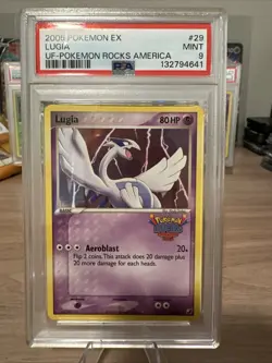 Pokemon Lugia 29/115 Rare Unforeseen Forces Pokemon Rocks America 2005 PSA 9 - Image 1