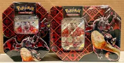 Pokemon TCG Scarlet & Violet Paldean Fates Charizard ex Tin x2 Lot - NEW SEALED - Image 1