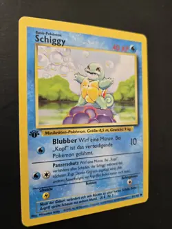 Pokemon TCG Squirtle (Schiggy) Base Set, 1st Edition, German Version LP 💧💧💧 - Image 3