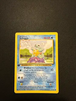 Pokemon TCG Squirtle SCHIGGY Base Set 63/102 1st Edition Common GERMAN - Image 1