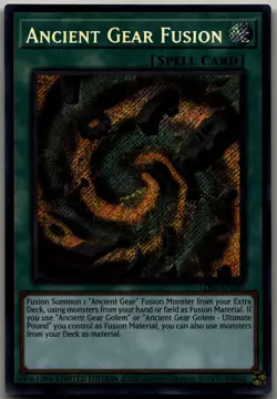 Ancient Gear Fusion Secret Rare Legendary Duelists: Season 1 LDS1-EN090 LP - Image 1