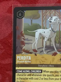 FOIL Disney Lorcana Inklands - Perdita - Devoted Mother - 15/204 Legendary FOIL - Image 3