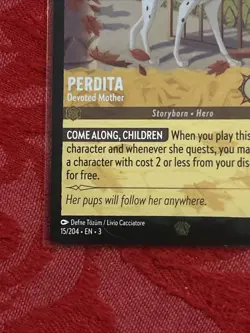 FOIL Disney Lorcana Inklands - Perdita - Devoted Mother - 15/204 Legendary FOIL - Image 4