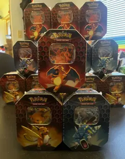 Pokemon Sun & Moon Hidden Fates Tins Art Set Of 3 Tins! Brand New Factory Sealed - Image 2