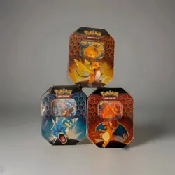 Pokemon Hidden Fates Tins (Set of 3 Tins) - Charizard, Raichu, Gyarados Art Set - Image 1