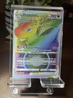 2022 Pokemon Dragonite VSTAR Secret Rare 081/078 Pokemon GO Holo Rainbow NM - Image 1