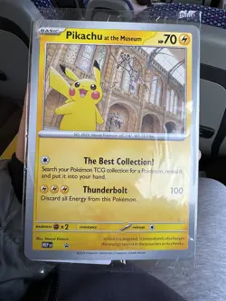 IN HAND Pikachu At The Museum Jumbo Pokemon Card - Image 1