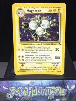 Pokemon Card Magneton 11/62 Holo Rare Fossil Set WOTC Played - Image 1