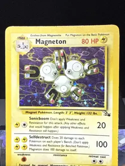 Pokemon Card Magneton 11/62 Holo Rare Fossil Set WOTC Played - Image 2