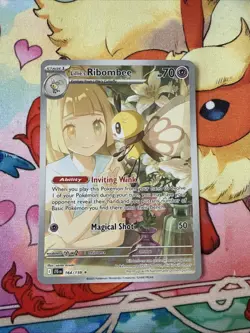 Pokemon TCG Lillie's Ribombee Card Journey Together Illustration, 164/159 - Image 1