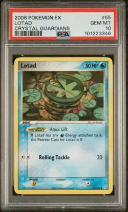 PSA 10 - 2006 EX Crystal Guardians Lotad 55/100 Pokemon Card - Image 1