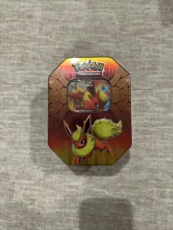 Pokemon Flareon GX Elemental Powers Tin with 4 Packs - SEALED NEW - Image 1