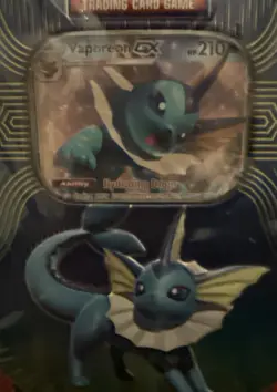 Pokemon TCG: Elemental Power Tin Vaporeon GX + 4 Packs (Sun & Moon) SEALED 820650806490 - Image 2